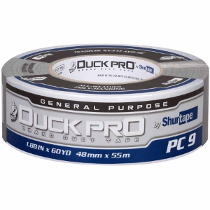 Shurtape Technologies 105450 PC 9 Duck Pro® General Purpose Grade, Co-Extruded Cloth Duct Tape, 2 Shurtape Technologies 105450 PC 9 Duck Pro® General Purpose Grade, Co-Extruded Cloth Duct Tape, 2