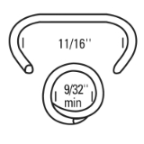 Bostitch P7 C-Ring Plier, 11/16" Crown, 16 Gauge, 11/16" Fastener Length, 50 Rings