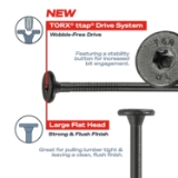 OMG Products FMHLGMTT010-250 3/16" x 10" Structural Framing Screws, T30 Torx® ttap® Drive, ProjectLife™, 250/Bucket
