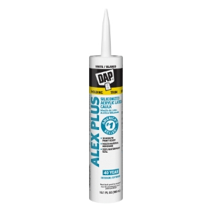 DAP Alex Plus® 7079818152 LS0075 All-Purpose Acrylic Latex Caulk, White, 10.1 oz
