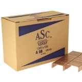 ASC 13/8X5/8-ASC A-Style Wide Crown Carton Closing Stick Staples, 5/8" Leg x 1-3/8" Crown, Copper Coated, 2000/Box