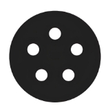 Sungold Abrasives Premium Plus DA Series 47408 5" Stick-On Abrasive Sanding Disc, 120 Grit, Aluminum Oxide, Paper Backing, C Weight