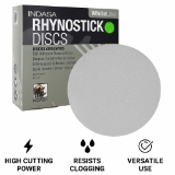 INDASA Abrasives 50 Series Rhynostick White Line 50-150BX 5" No-Hole Abrasive Sanding Disc, 150 Grit, Aluminum Oxide, White, Paper Backing, C Weight
