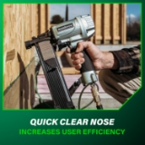 Metabo HPT N5008AC2 Standards Crown Stapler, 7/16" Crown, 16 Gauge, 1" to 2" Fastener Length