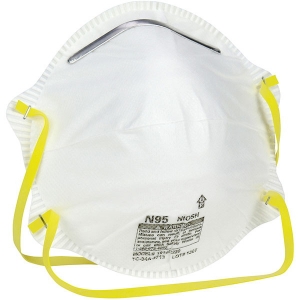 Safety Works® 817633 Disposable N95 Dust Respirator, White, 2/PK