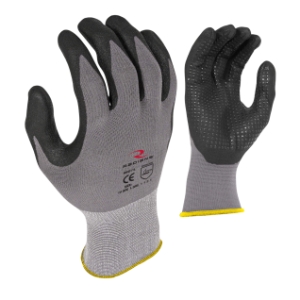 Radians RWG11M Gripper Work Gloves, Medium, Gray, Micro-Foam Nitrile Dipped Palm