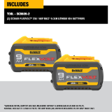 DEWALT DCB609-2 20V/60V MAX* FLEXVOLT® 9Ah Battery, 2/PK