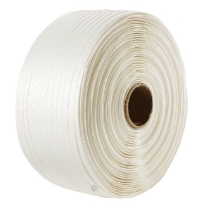 Redback Industries CW7525 Woven Polyester Strapping, White, 3/4