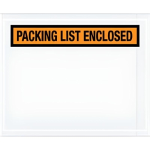 Printed Face Packing List Envelope, 4-1/2
