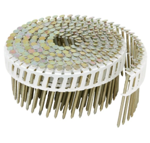 Metabo HPT 13385 Coil Nails - 2-1/4 X 092, 15° Plastic, Full Rnd Hd, Ring, HDGalv - 4800 Bx