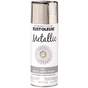 Rust-Oleum 340648 Metallic Spray Paint, Silver, Satin, 11 oz Rust-Oleum 340648 Metallic Spray Paint, Silver, Satin, 11 oz