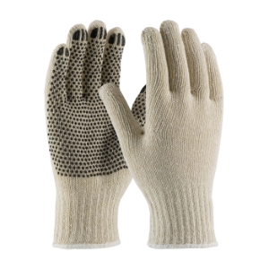 PIP 36110PD/M Regular Weight Seamless Knit Cotton/Polyester Gloves with PVC Dotted Grip, Medium, Natural PIP 36110PD/M Regular Weight Seamless Knit Cotton/Polyester Gloves with PVC Dotted Grip, Medium, Natural