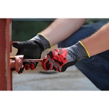 Radians RWG609S Cut Protection Work Gloves, Small, Gray/Red, High Performance Polyethylene with Fiberglass