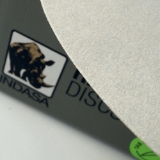 INDASA Abrasives 50 Series Rhynostick White Line 50-600BX 5" No-Hole Abrasive Sanding Disc, 600 Grit, Aluminum Oxide, White, Paper Backing, C Weight