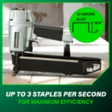 Metabo HPT N5021A Wide Crown Stapler, 15/16" Crown, 16 Gauge, 5/8" to 2" Fastener Length