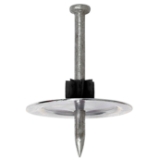 Simpson Strong-Tie PINW-250 PINW Powder-Actuated Metal-Washered Pin for Insulation Board, 2-1/2" Length, .145" Shank Diameter, .300" Head, Mechanically Galvanized, 50/Box