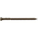 Simpson Strong-Tie Deck-Drive™ DCU DCU234SBR01 #10 x 2-3/4" Collated Composite Deck Screws, T20 6-Lobe Drive, Quik Guard® Coated, Brown, 1000/Box