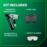 Metabo HPT NT65MA4M Finish Nailer with Air Duster, 15 Gauge, 1-1/4" to 2-1/2" Fastener Length