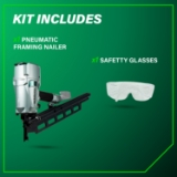 Metabo HPT NR83A5M Framing Nailer, 2" to 3-1/4" Fastener Length, 21 Degree