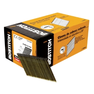 Bostitch S10D131-FH Strip Nails - 3 X 131, 28° Wire, Full Rnd Hd, Smooth, Bright - 2000 Bx