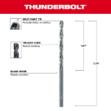Milwaukee Tool 48-89-2714 Thunderbolt 1/8 In. Black Oxide Drill Bit (2-Pack)