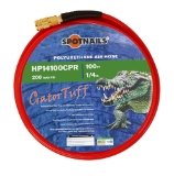 SPOTNAILS GatorTuff HP14100CPR 1/4" x 100' Polyurethane Air Hose With Fittings, Red