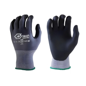 Johnson Wilshire N-Tech Dark Plus® 134874L Coated Gloves, Large, Gray/Black, Micro-Foam Johnson Wilshire N-Tech Dark Plus® 134874L Coated Gloves, Large, Gray/Black, Micro-Foam