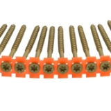 OMG Products WCYZ8300F #8 x 3" Collated Screws, PAMDrive Drive, Yellow Zinc Plated, 1000/Box