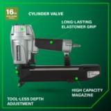 Metabo HPT N5024A2 Wide Crown Stapler, 1" Crown, 16 Gauge, 1" to 2" Fastener Length