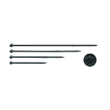 Big Timber Fasteners BL™ BL14212-25 #14 x 12" Black Log Timber Lag Screws, 5/16" Hex Drive, Black Ruspert Coated, 25/Bucket