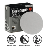INDASA Abrasives 52 Series Rhynogrip White Line 52-180 5" No-Hole Abrasive Sanding Disc, 180 Grit, Aluminum Oxide, White, Paper Backing, C With Velour Weight