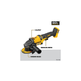 DEWALT DCG418B 60V MAX* Brushless Cordless 4-1/2" - 6" Grinder With KICKBACK BRAKE™