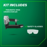 Metabo HPT N5024A2 Wide Crown Stapler, 1" Crown, 16 Gauge, 1" to 2" Fastener Length