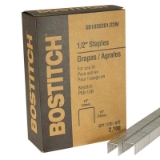 Bostitch® SB1030201/22M Carton Closing Staples, 1/2" Leg x 1/2" Crown, 16 Gauge, Galvanized, Steel, 2100/Box