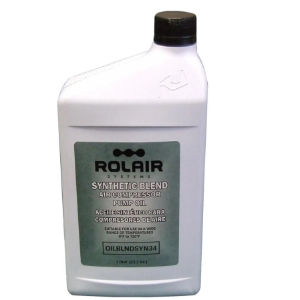 ROLAIR OILBLNDSYNC Synthetic Blend Compressor Oil, 34 oz, Liquid, Amber ROLAIR OILBLNDSYNC Synthetic Blend Compressor Oil, 34 oz, Liquid, Amber