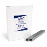 ASC 80/10G-ASC Fine Wire Staples, 3/8" Leg x 1/2" Crown, Chisel Point, Galvanized, Steel, 10000/Box