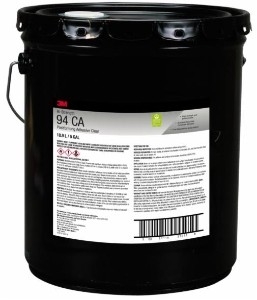 3M 00051115250163 Hi-Strength Postforming 94 CA Adhesive, Clear, 5 Gallon Drum (Pail)
