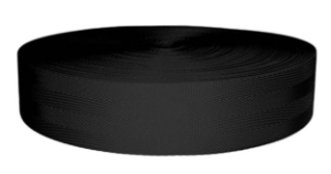 Strapworks PI 6110-250 Polyester Webbing, Black, 2