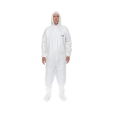 Enviro Safety Products ValuGuard MP™ 8119-XXL Lightweight Microporous Coverall with Attached Hood and Boot, 2X-Large, Elastic Wrist, White, 25/Box