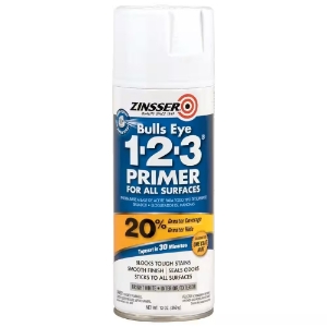 Zinsser 2008 Bulls Eye 1-2-3 Oil-Based Interior/Exterior Primer and Sealer Spray, White, 13 oz
