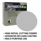 INDASA Abrasives 50 Series Rhynostick White Line 50-150BX 5" No-Hole Abrasive Sanding Disc, 150 Grit, Aluminum Oxide, White, Paper Backing, C Weight