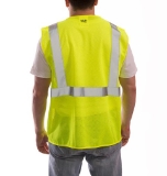 Tingley® V70632.L-XL Job Sight Safety Vest, Large/X-Large, Hi-Vis Lime Yellow, Class 2
