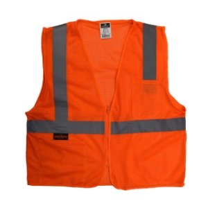Radians® SV2ZOMM Safety Vest, Medium, High-Vis Orange, Class 2