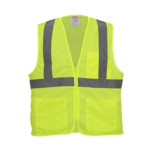 Tingley® V70632.L-XL Job Sight Safety Vest, Large/X-Large, Hi-Vis Lime Yellow, Class 2