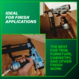 Metabo HPT N3804A5 Narrow Crown Pro Finish Stapler, 1/4" Crown, 18 Gauge, 1/2" to 1-1/2" Fastener Length