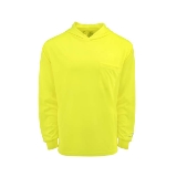 Radians® ST61-NPGS-XL Hooded Non Rated Work T-Shirt, X-Large, High-Vis Green, UV Protection
