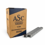 ASC 80/08G-ASC Fine Wire Staples, 5/16" Leg x 1/2" Crown, Chisel Point, Galvanized, Steel, 10000/Box