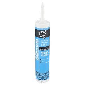DAP 08646 100% Silicone Window & Door Sealant, White, 10.1 oz