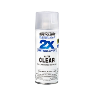 Rust-Oleum 334022 Painter's Touch® 2X Ultra Cover Spray Paint, Clear, Flat/Matte, 12 oz Rust-Oleum 334022 Painter's Touch® 2X Ultra Cover Spray Paint, Clear, Flat/Matte, 12 oz
