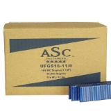 ASC UFGS16-11/8-ASC Heavy Wire Staples, 1-1/8" Leg x 1/2" Crown, 16 Gauge, Chisel Point, Galvanized, Steel, 10000/Box